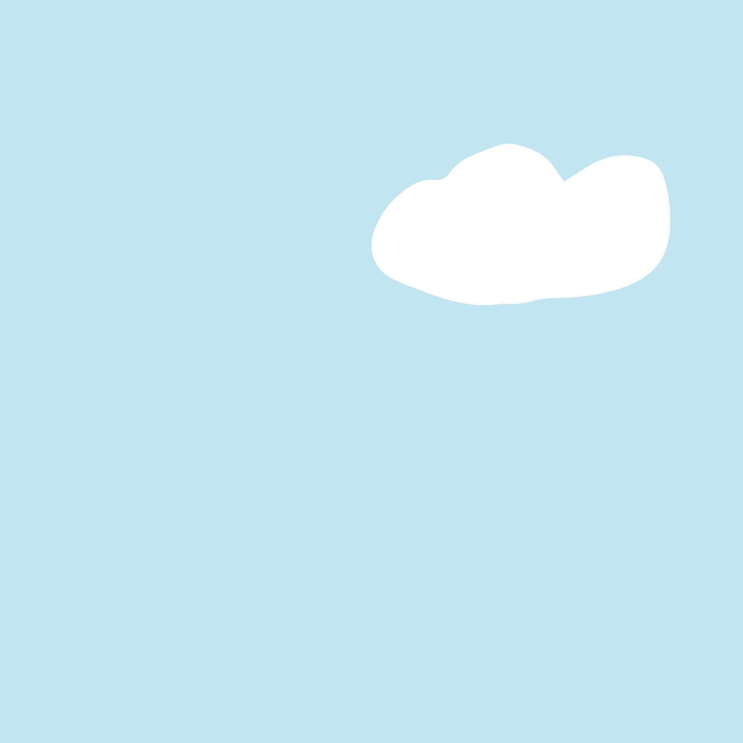 Illustration of a white cloud in a blue sky