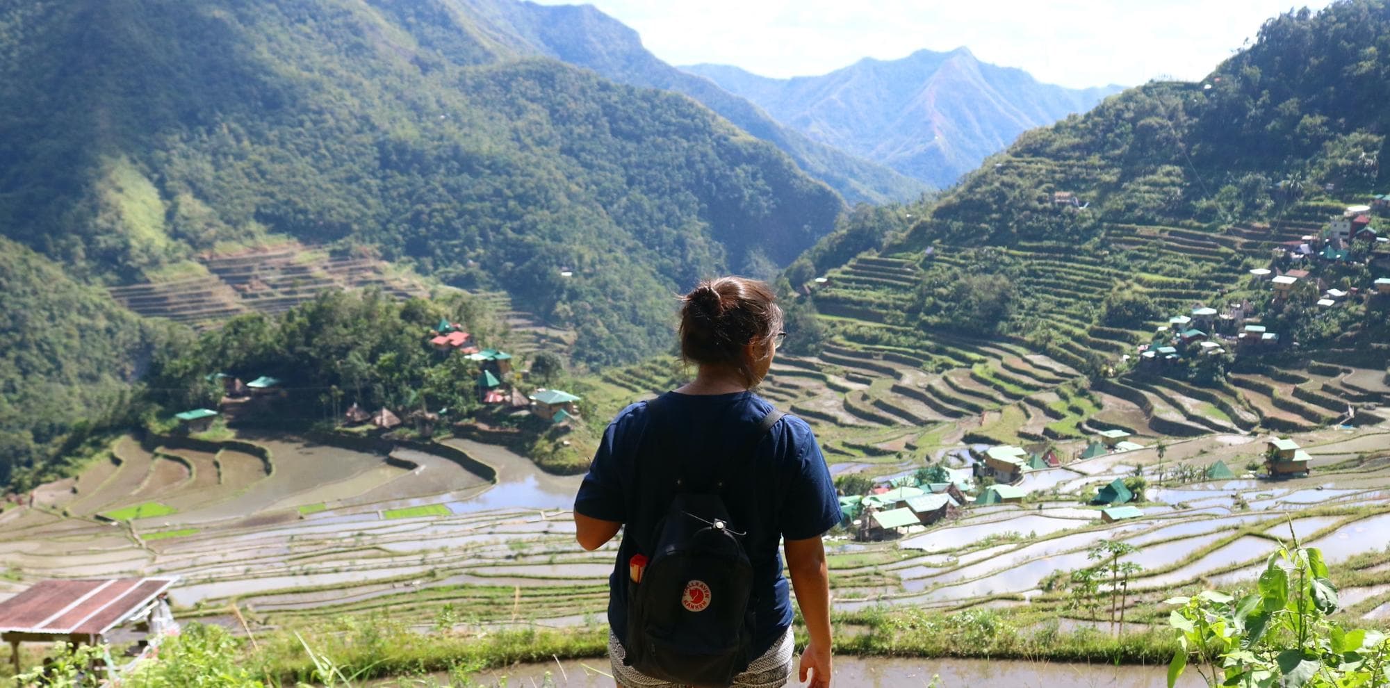 Steph viewing the mountains in batad - northern philippines