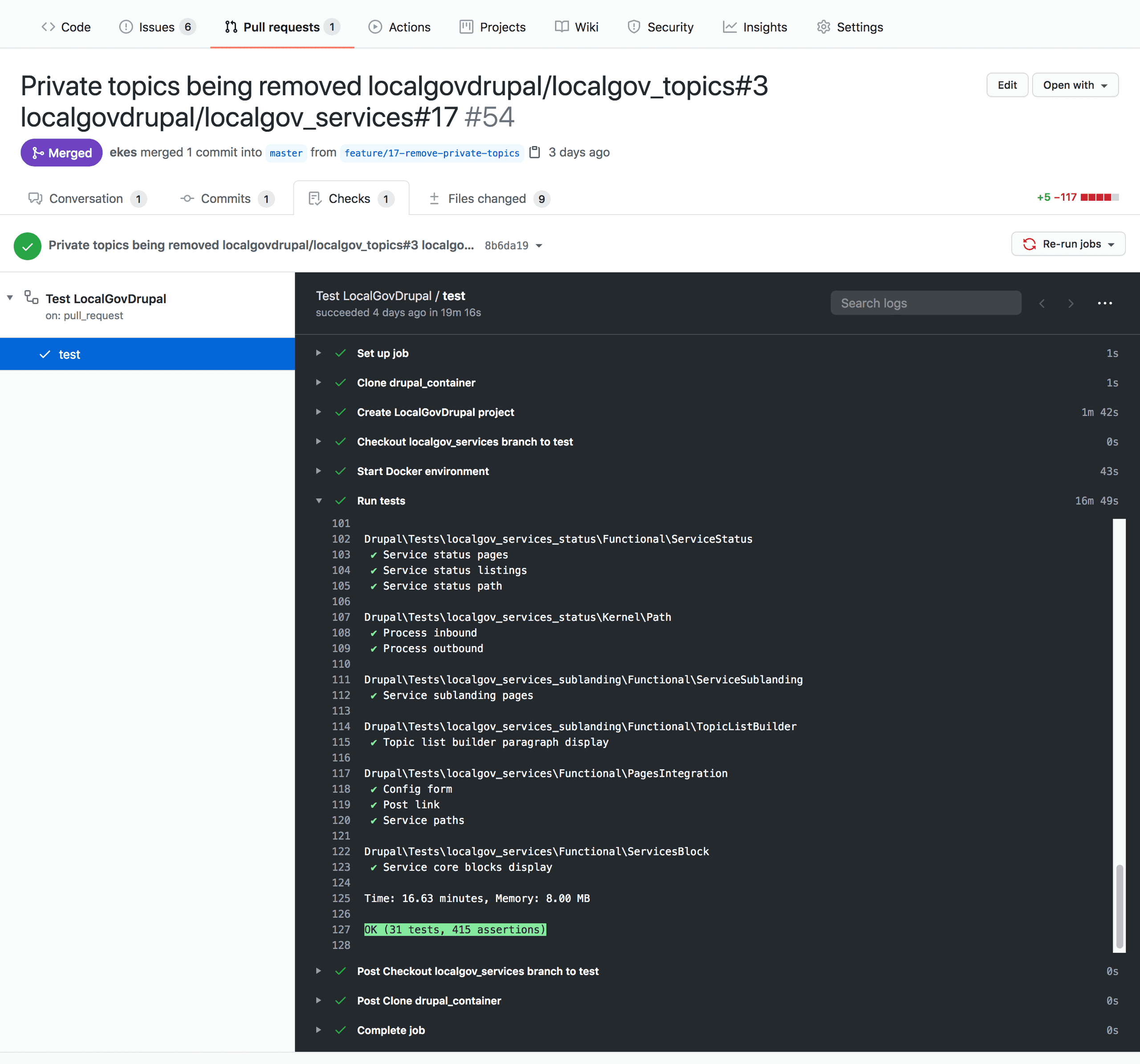 Github continuous integration