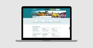 Norwich City Council Homepage on a laptop