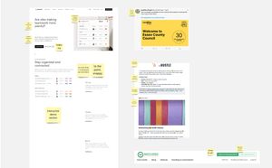 Image of lightening demos, with sticky notes around examples