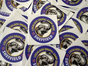 lgd camp sheffield mission patch stickers with elephant