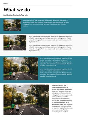 Different coloured paragraph section backgrounds