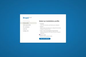 Resourcehub installation profile option on Drupal install screen