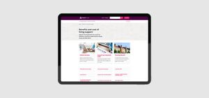 tablet computer with walsall council website